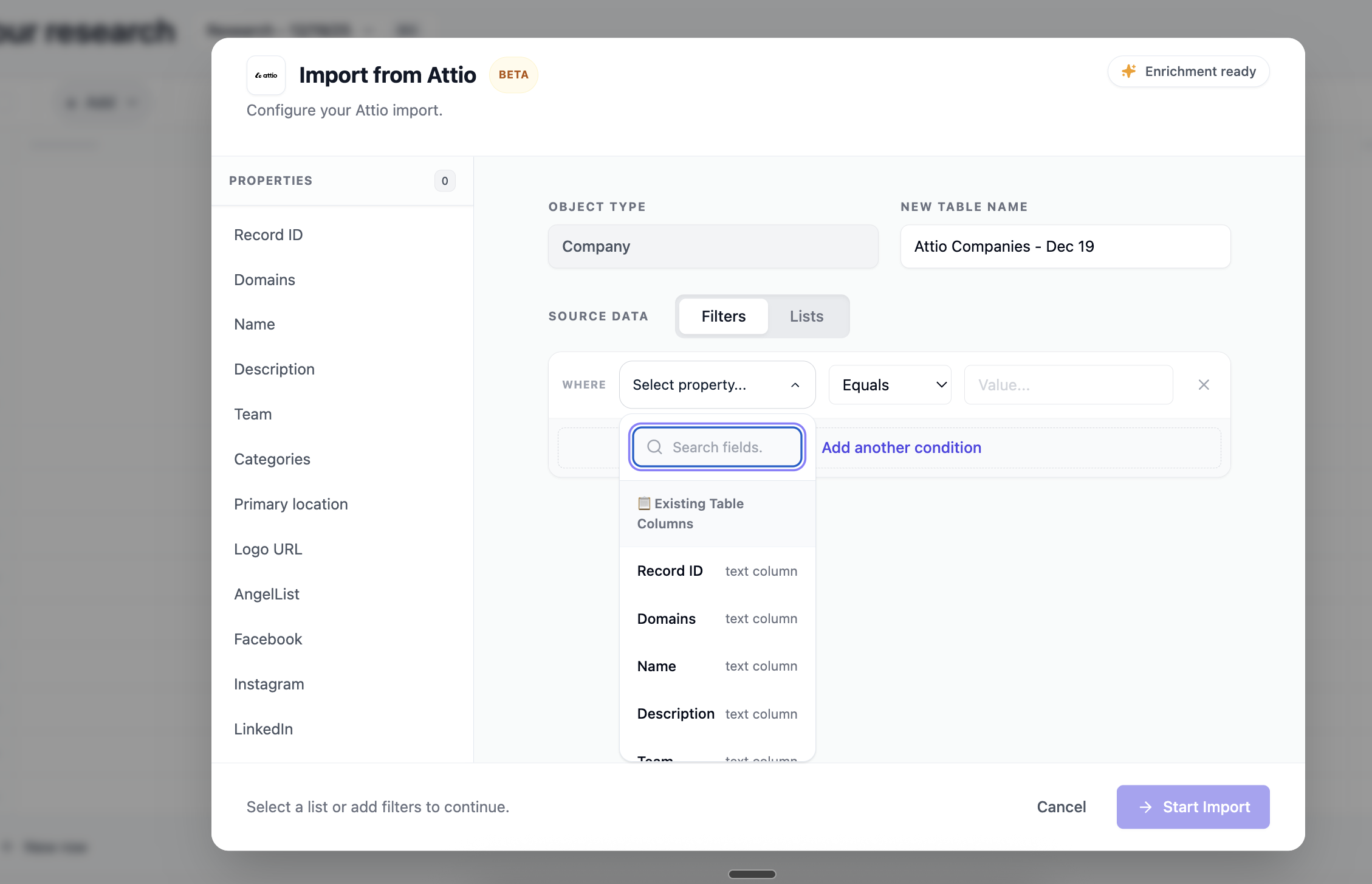 Attio sync flow in Autotouch
